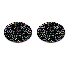 Retro Wave 3 Cufflinks (oval) by jumpercat