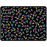 Retro Wave 3 Fleece Blanket (Large)  80 x60  Blanket Front