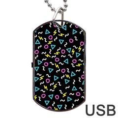 Retro Wave 3 Dog Tag Usb Flash (one Side) by jumpercat