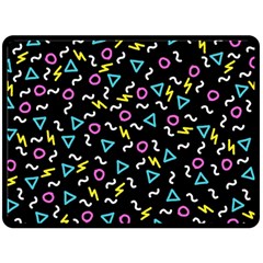 Retro Wave 3 Double Sided Fleece Blanket (large)  by jumpercat