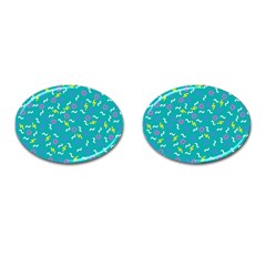 Retro Wave 4 Cufflinks (oval) by jumpercat