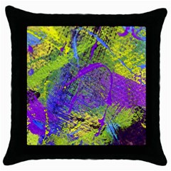 Ink Splash 02 Throw Pillow Case (black) by jumpercat