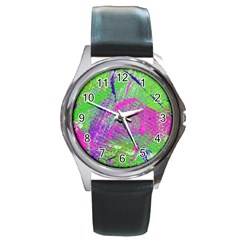 Ink Splash 03 Round Metal Watch