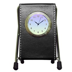 Vanilla Gradient Pen Holder Desk Clocks by jumpercat