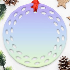 Vanilla Gradient Round Filigree Ornament (two Sides)