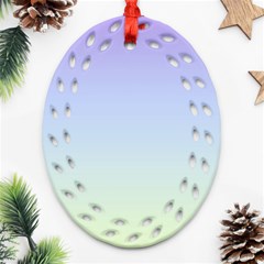 Vanilla Gradient Oval Filigree Ornament (two Sides)