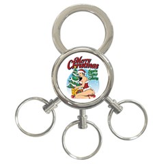 Pin Up Santa 3-ring Key Chains by MyFabTees