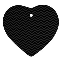 Dark Chevron Ornament (heart)