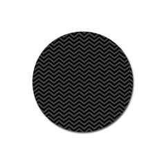 Dark Chevron Magnet 3  (round) by jumpercat