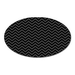 Dark Chevron Oval Magnet by jumpercat