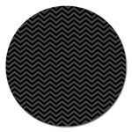 Dark Chevron Magnet 5  (Round) Front