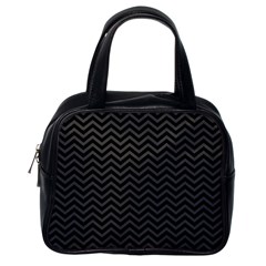 Dark Chevron Classic Handbags (one Side) by jumpercat