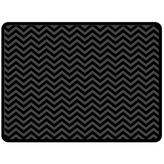 Dark Chevron Fleece Blanket (large)  by jumpercat