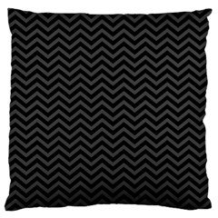 Dark Chevron Large Cushion Case (two Sides) by jumpercat