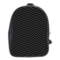 Dark Chevron School Bag (xl) by jumpercat