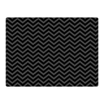 Dark Chevron Double Sided Flano Blanket (Mini)  35 x27  Blanket Front