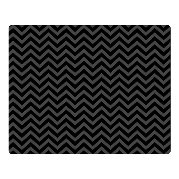 Dark Chevron Double Sided Flano Blanket (Large) 