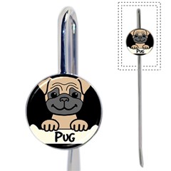 Tan Pug With A Bone  Book Mark by Bigfootshirtshop