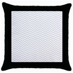 Light Chevron Throw Pillow Case (Black) Front