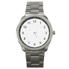 Light Chevron Sport Metal Watch by jumpercat