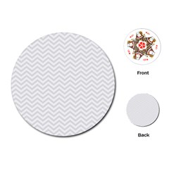 Light Chevron Playing Cards (round) 