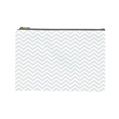 Light Chevron Cosmetic Bag (large)  by jumpercat