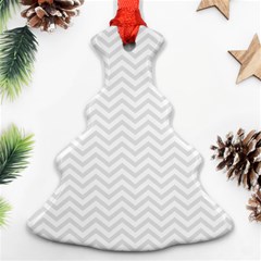 Light Chevron Christmas Tree Ornament (two Sides)