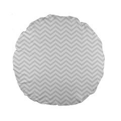 Light Chevron Standard 15  Premium Round Cushions