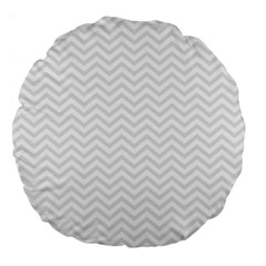 Light Chevron Large 18  Premium Round Cushions