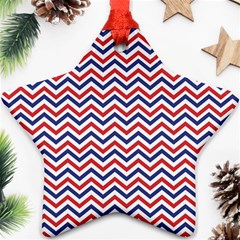 Navy Chevron Ornament (star)