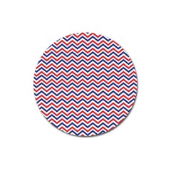 Navy Chevron Magnet 3  (round)