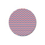 Navy Chevron Magnet 3  (Round) Front