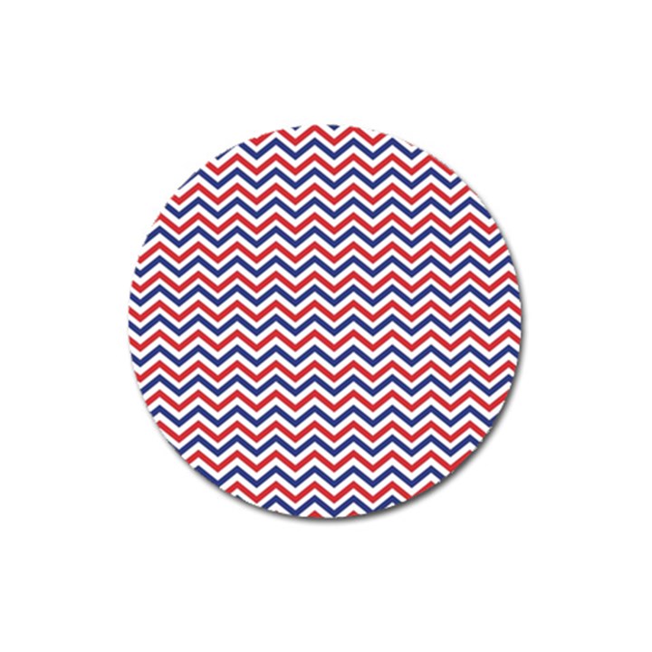 Navy Chevron Magnet 3  (Round)