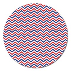 Navy Chevron Magnet 5  (round) by jumpercat