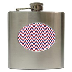 Navy Chevron Hip Flask (6 Oz) by jumpercat