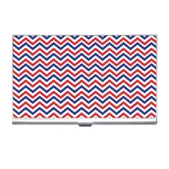 Navy Chevron Business Card Holders