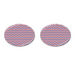 Navy Chevron Cufflinks (oval) by jumpercat