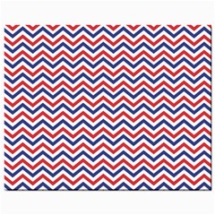 Navy Chevron Mini Button Earrings