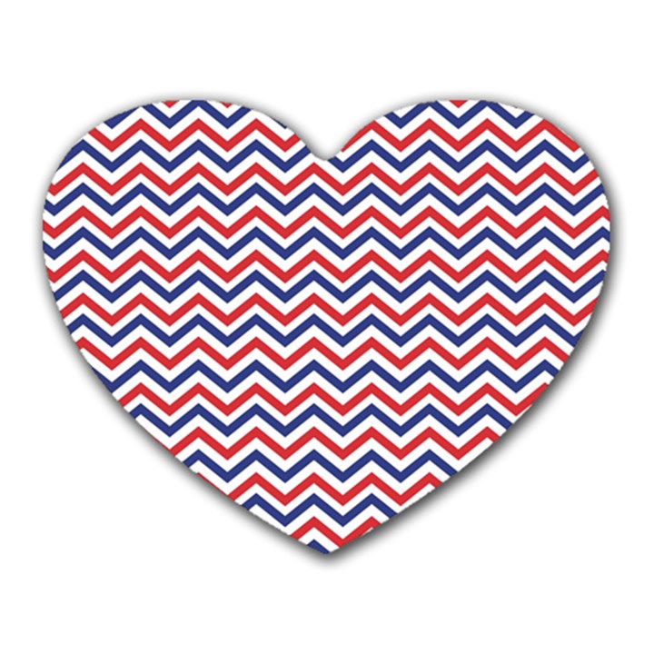 Navy Chevron Heart Mousepads