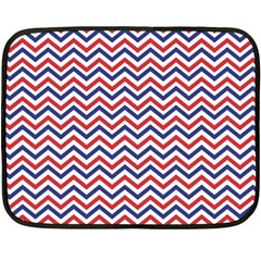 Navy Chevron Fleece Blanket (mini)