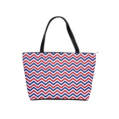 Navy Chevron Shoulder Handbags by jumpercat