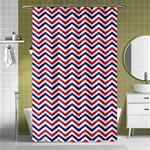 Navy Chevron Shower Curtain 48  x 72  (Small)  Curtain(48  X 72 ) - 42.18 x64.8  Curtain(48  X 72 )