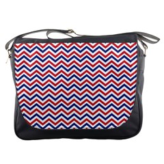 Navy Chevron Messenger Bags by jumpercat