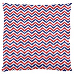 Navy Chevron Large Cushion Case (two Sides) by jumpercat