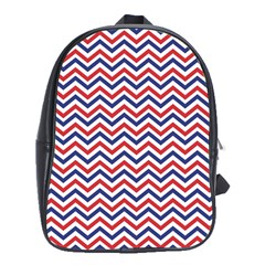 Navy Chevron School Bag (xl) by jumpercat