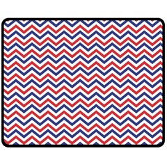 Navy Chevron Double Sided Fleece Blanket (medium) 