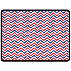 Navy Chevron Double Sided Fleece Blanket (large)  by jumpercat