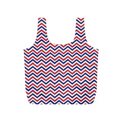 Navy Chevron Full Print Recycle Bags (s)  by jumpercat