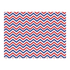 Navy Chevron Double Sided Flano Blanket (mini)  by jumpercat