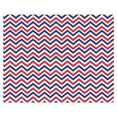 Navy Chevron Double Sided Flano Blanket (medium) 